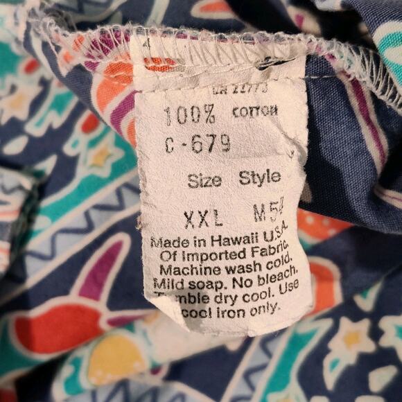 Kahala Christmas Aloha Shirt Mens XXL Cotton Reverse Print Hawaiian Surfin Santa - Picture 11 of 13